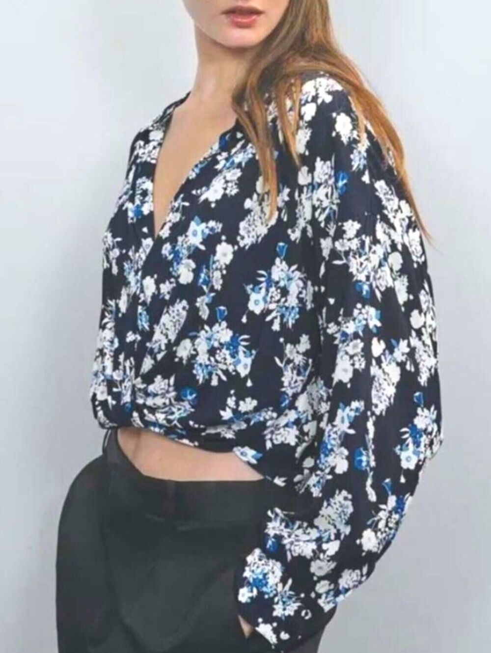 ZARA Floral Print Top (M)